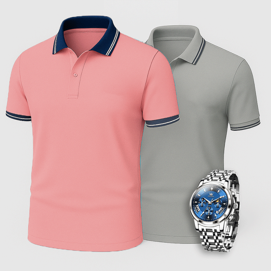 Summer Polos + Free Watch – One Price Only